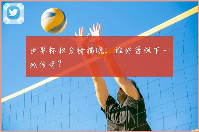世界杯积分榜揭晓:谁将晋级下一轮传奇?