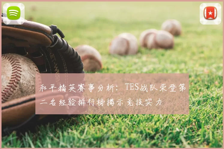 和平精英赛事分析:TES战队荣登第二名经验排行榜揭示竞技实力